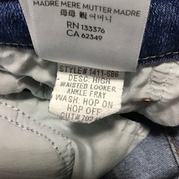 MOTHER High Waisted Looker Ankle Fray in Hop on Hop Off Size 26. - Picture 11 of 13